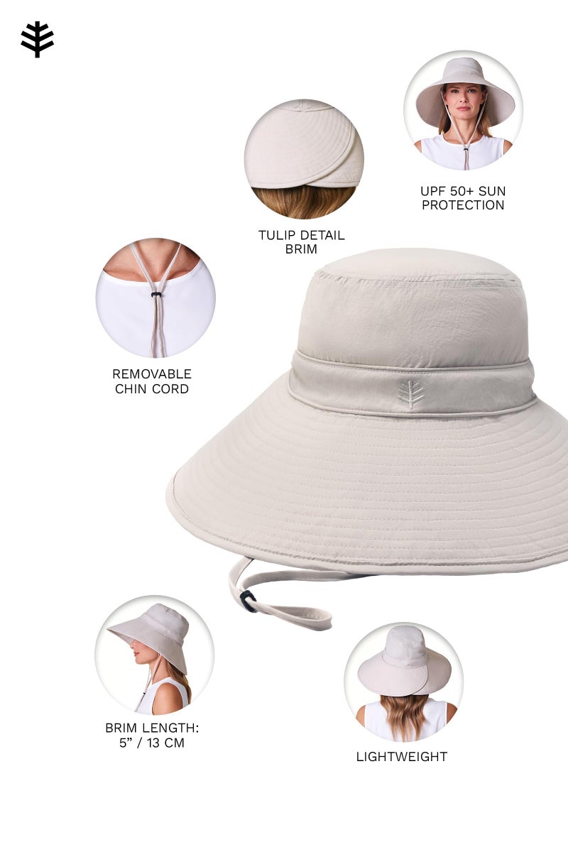 Coolibar Women's Travel Hat - UPF 50+ Sun Protection - CYD in Sand - Image 2